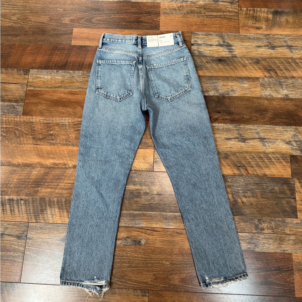 Agolde Riley High Rise Straight Crop Jeans - Picture 6 of 7